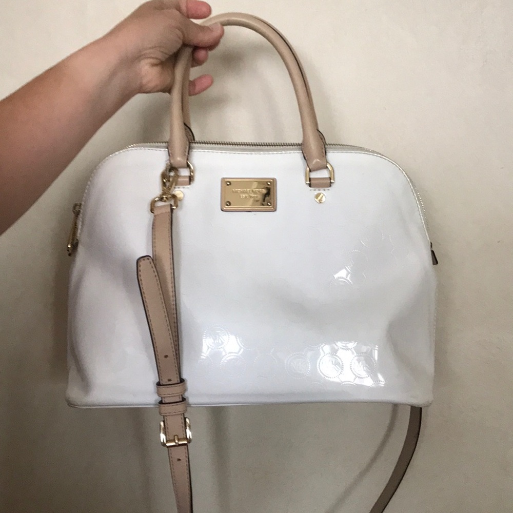 Michael Kors White Patent Leather Bag